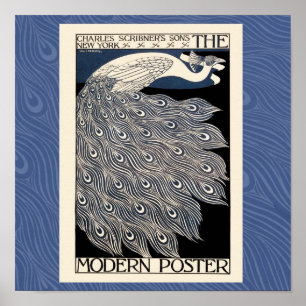 vintage: Blåfågel Poster