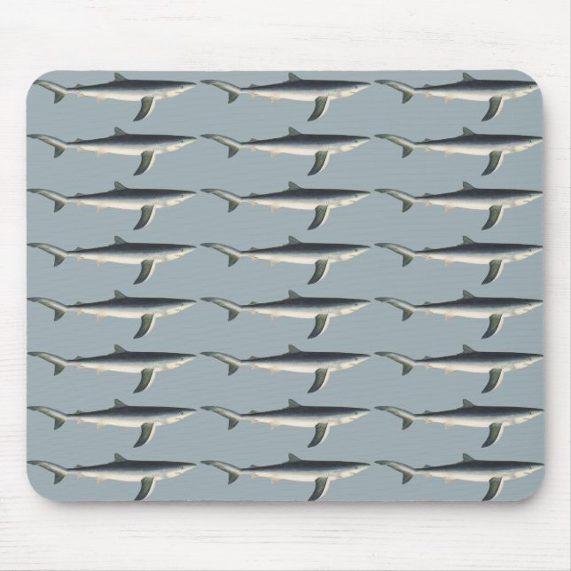 Vintage Blåhaj, marin livslängd i vattenlevande ha Musmatta (Framsidan)