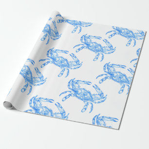 Vintage blåkrabba presentpapper