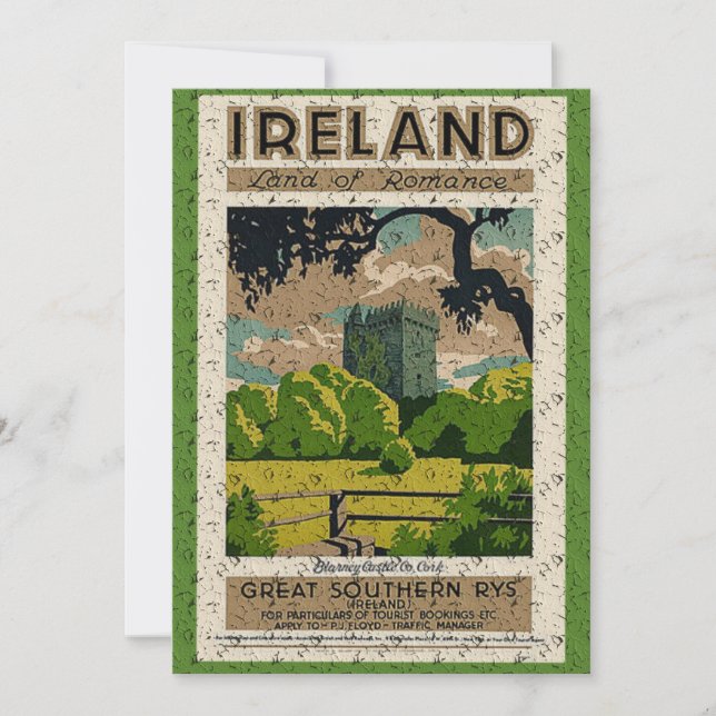 Vintage Blarney Castle Greeting Card Kort (Framsida)