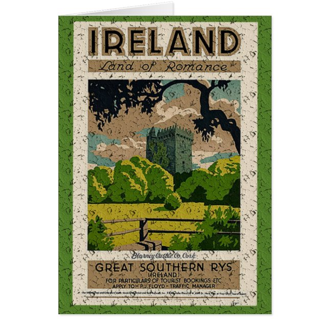 Vintage Blarney Castle Hälsningskort (Framsidan)