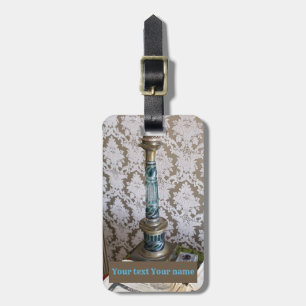 Vintage - blått glasskåp bagagebricka