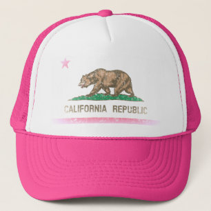 Vintage bleknar Kalifornien republikflagga Keps