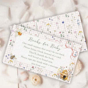Vintage blivande mamma till Bee Baby Shower bokför Tilläggskort