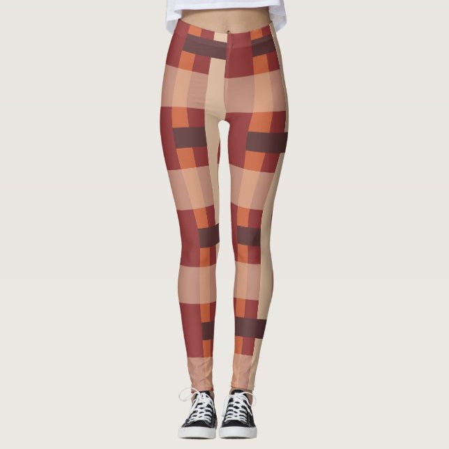 Vintage blok Vibe  Leggings (Framsida)
