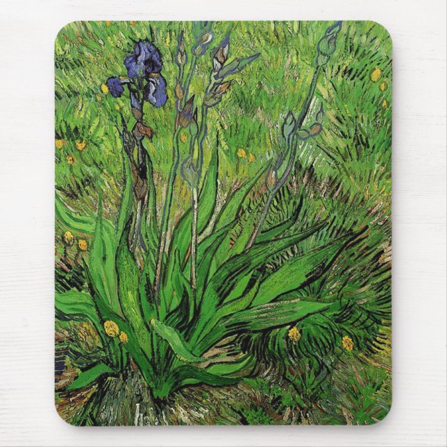 Vintage blom, Iris av Vincent van Gogh Musmatta (Framsidan)