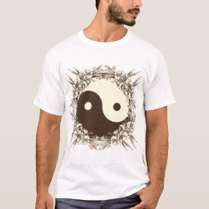 Vintage blom- Yin Yang Tee