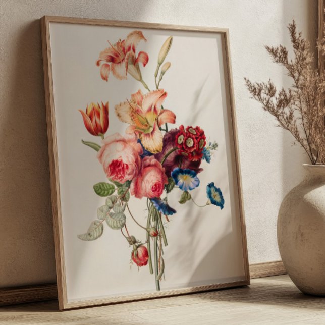 Vintage blombixtill illustration Botanisk konst Poster (Skapare uppladdad)