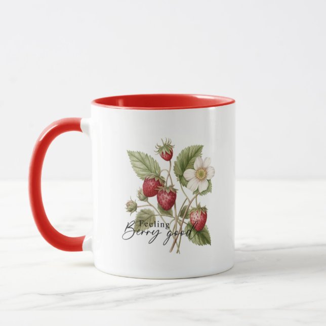 Vintage - blomma citat mugg (Vänster)