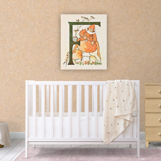 Vintage blomma fe alfabet plansch poster (Skapare uppladdad)