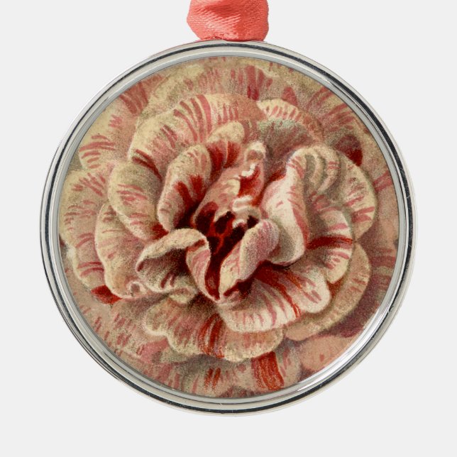 Vintage blomma julgransprydnad metall (Framsidan)