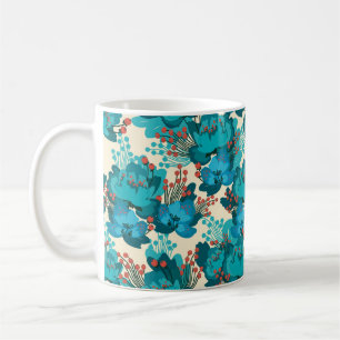 Vintage-blomman mönster kaffemugg