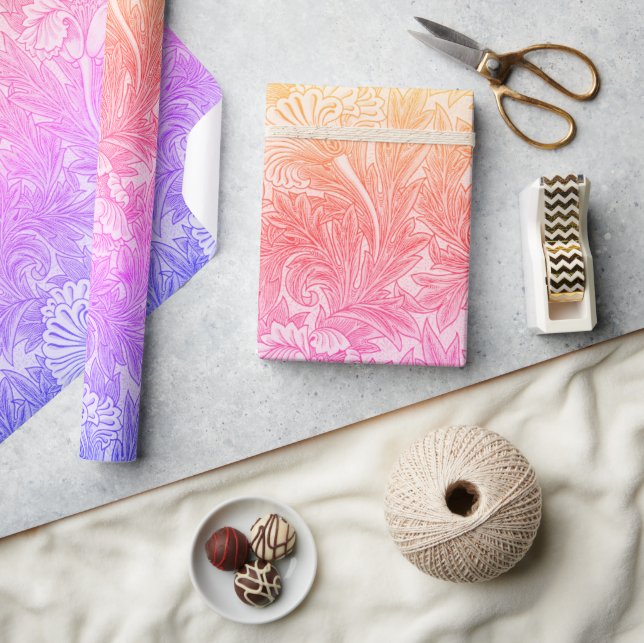 Vintage-blomman mönster presentpapper (Hantverk)