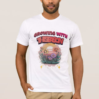 vintage blommande blommor män grafisk t-shirt