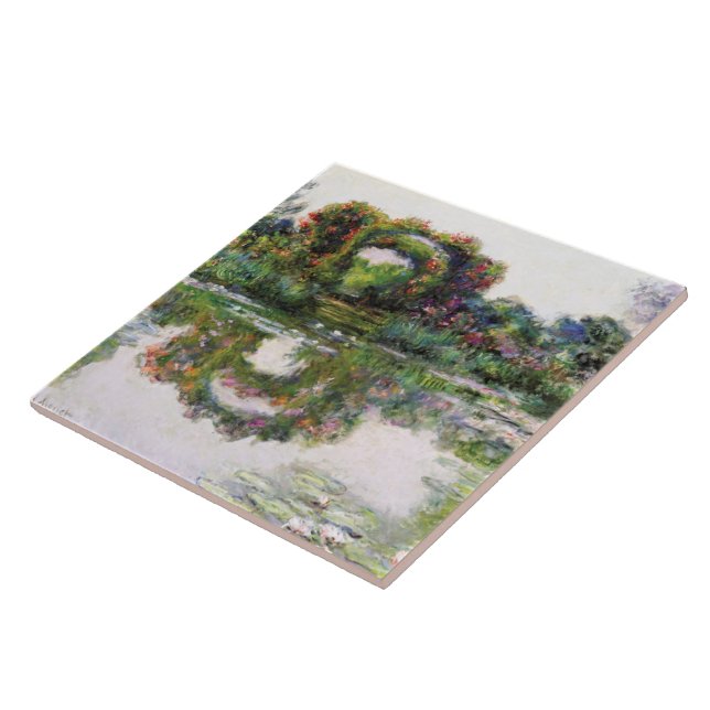Vintage Blommar Arches Giverny Claude Monet Post Kakelplatta (Sidan)