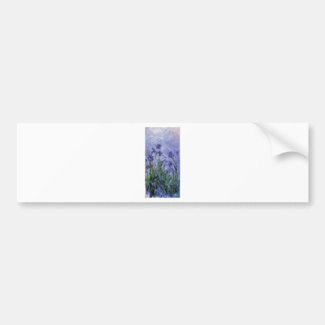 vintage blommar lilac-irises-1917 monet. bildekal (Framsidan)