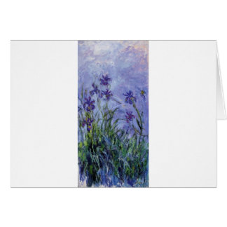 vintage blommar lilac-irises-1917 monet. hälsningskort