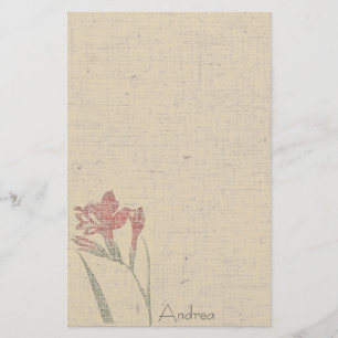 Vintage blommar linnebrevpapper brevpapper