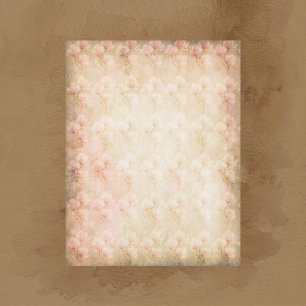 Vintage Blommar Skrapbok Papper