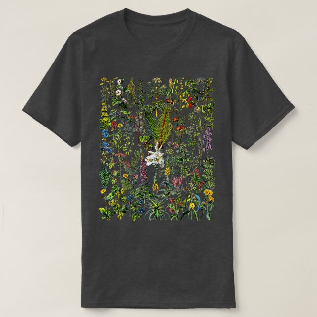 Vintage Blommblomma  T Shirt (Design framsida)