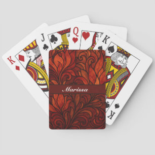 Vintage Blommig Casinokort