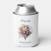 Vintage blommig födelspresent åt brudtärna