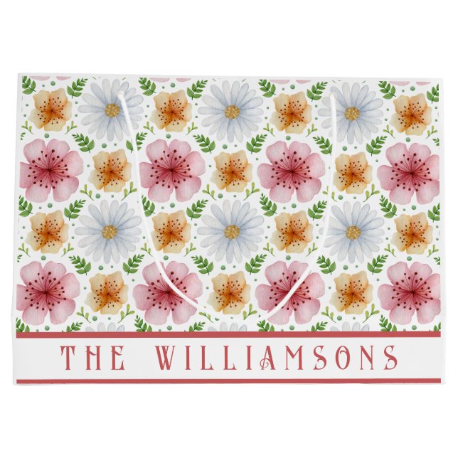 Vintage Blommig Glad Påsk (Baksidan)