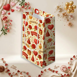 Vintage blommig hjärtansdagmönster för födelsedaga