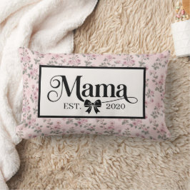 Vintage Blommig Rosa Anpassad Mamma Minnessgåva Lumbarkudde