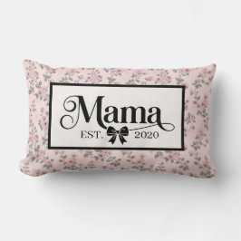 Vintage Blommig Rosa Anpassad Mamma Minnessgåva Lumbarkudde