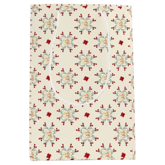 Vintage Blommig Stjärna Julpresentpapper (Framsidan)
