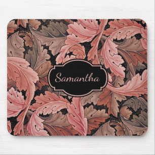 Vintage Blommigt Acanthus Mönster med Monogram Musmatta