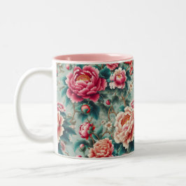 Vintage blommigt ai art Mugg
