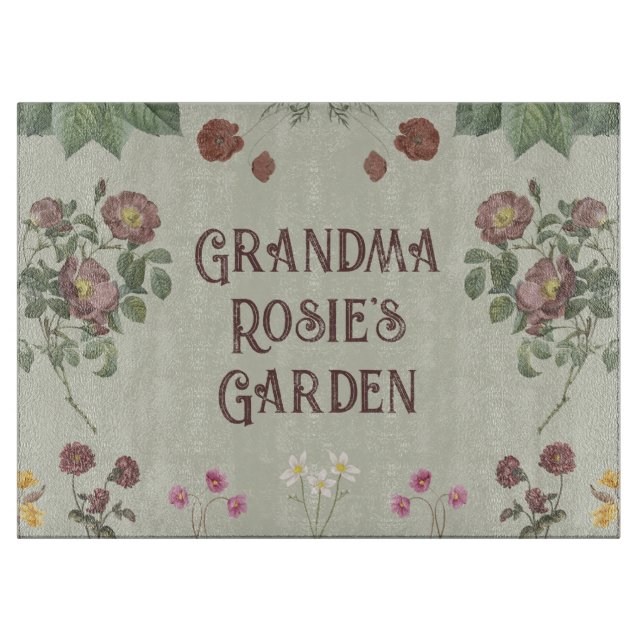 Vintage Blommigt Anpassningsbar Personal Garden (Framsidan)