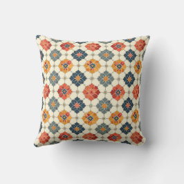 Vintage Blommigt Arabesque Tile Mönster Kudde