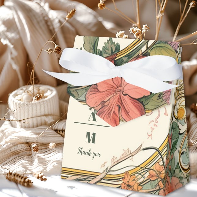 Vintage Blommigt Art nouveau Bröllop Presentaskar (Skapare uppladdad)