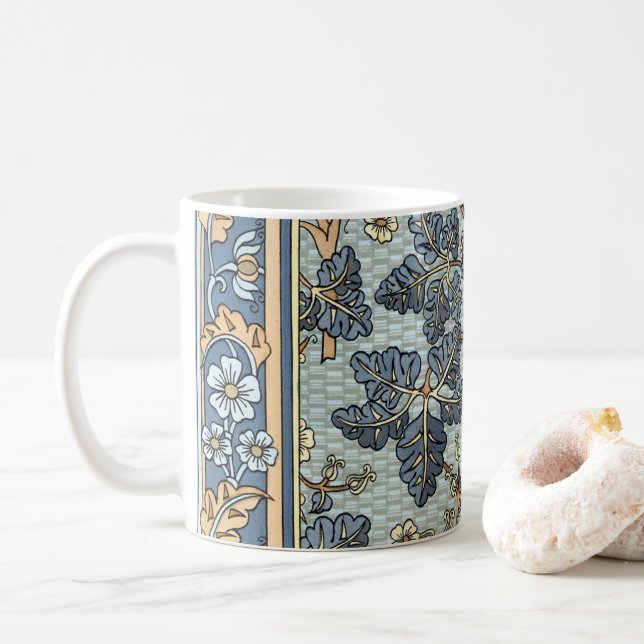 Vintage Blommigt Art nouveau Vild  Geranium Flower Kaffemugg (Med munk)