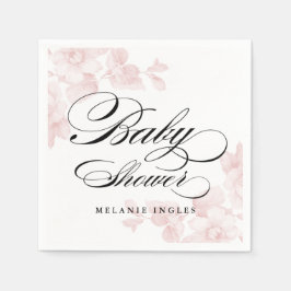 Vintage blommigt - babyduschservetter pappersservett