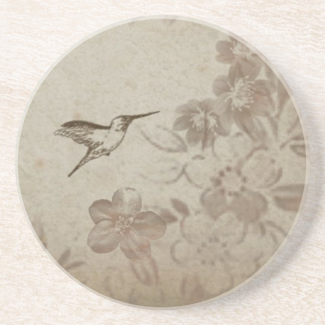 Vintage Blommigt Beige Underlägg (Framsidan)