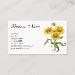 Vintage Blommigt Blanket Flower Solros by Redoute Visitkort