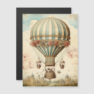 Vintage Blommigt Blue Rand Luftballong