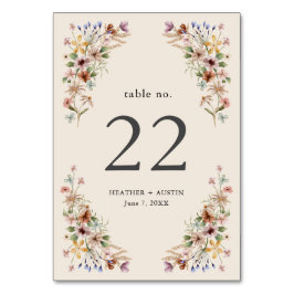 Vintage Blommigt Boho Bordsnummer