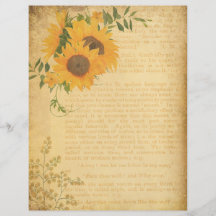 Vintage Blommigt Bok Page Scrapbook Papper