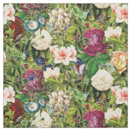 Vintage Blommigt Botaniska trädgårdsmästare Mönste Tyg