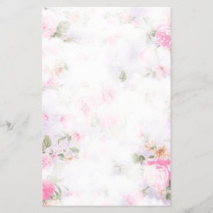 Vintage blommigt brevpapper flygblad