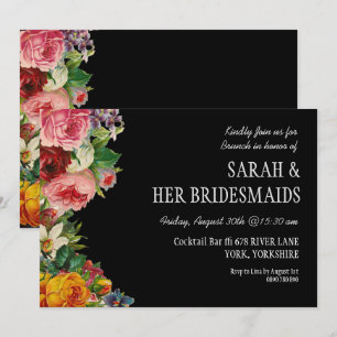 Vintage Blommigt Bridesmaids Luncheon Brunch Inbjudningar