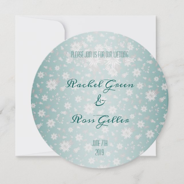 Vintage blommigt bröllopsinbjudan inbjudningar (Framsida)