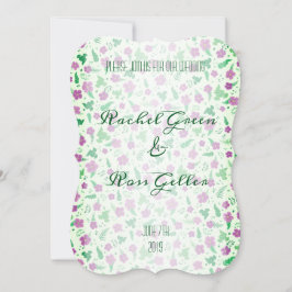 Vintage blommigt bröllopsinbjudan inbjudningar