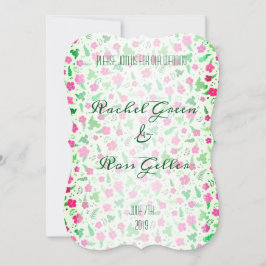 Vintage blommigt bröllopsinbjudan inbjudningar