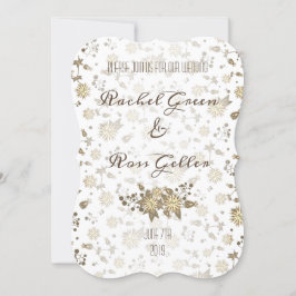 Vintage blommigt bröllopsinbjudan inbjudningar